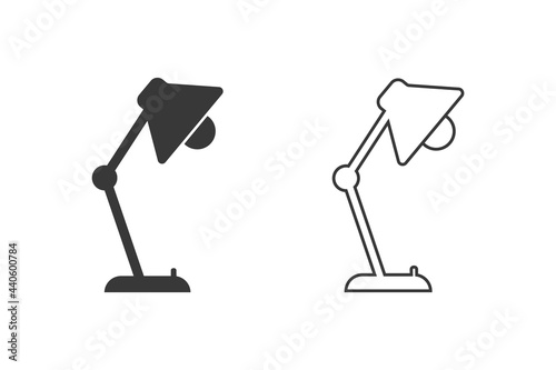 Desk lamp icon set vector illustration