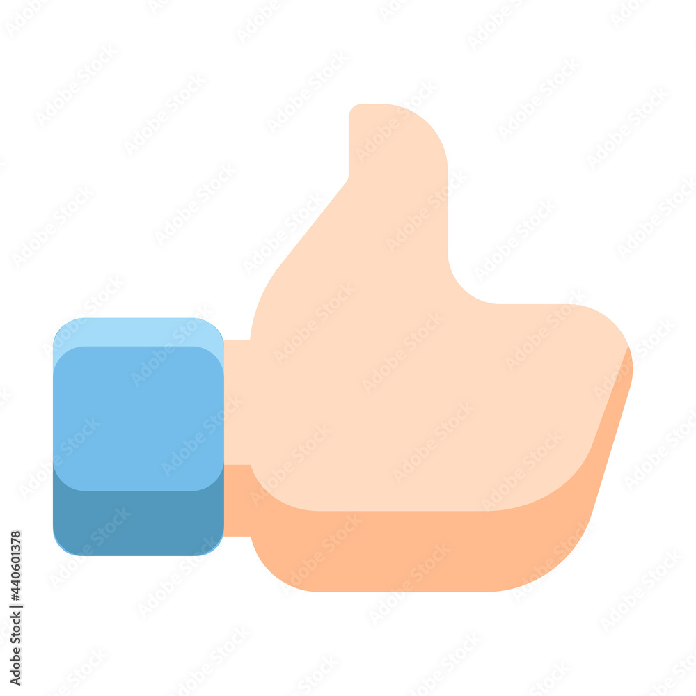 Fototapeta premium hand icons thumb up, like icon. with flat icon style vector with color