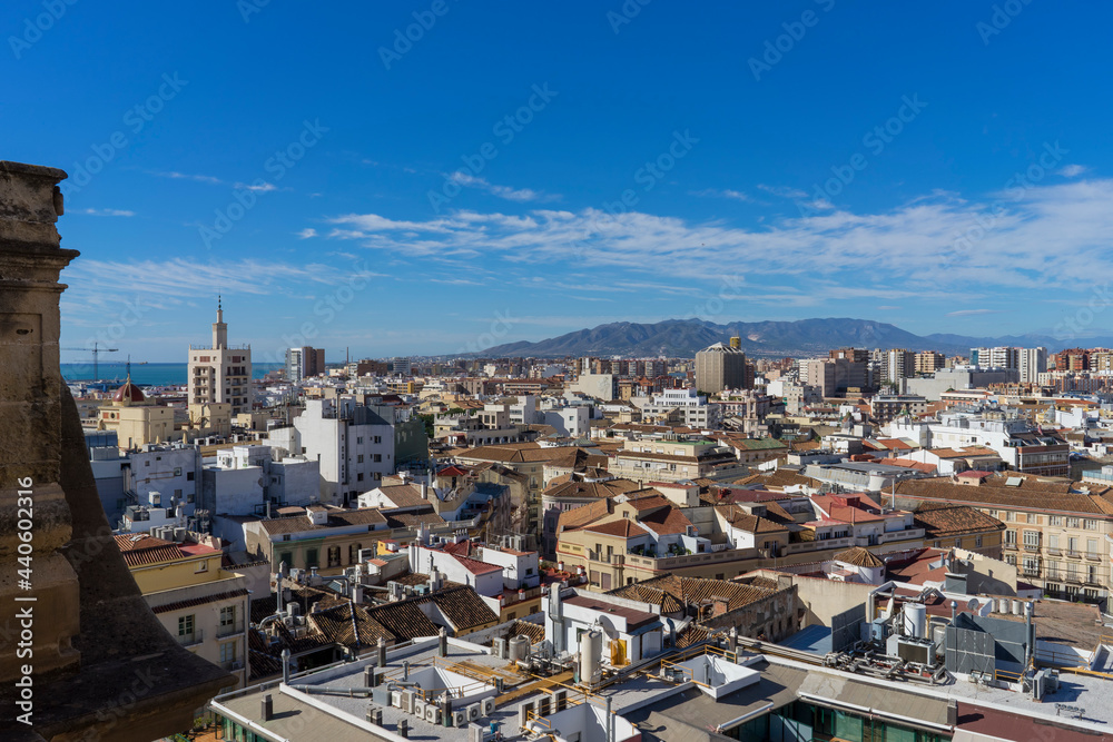 Urban environment of Malaga city, Spain