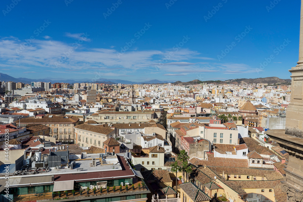 Urban environment of Malaga city, Spain