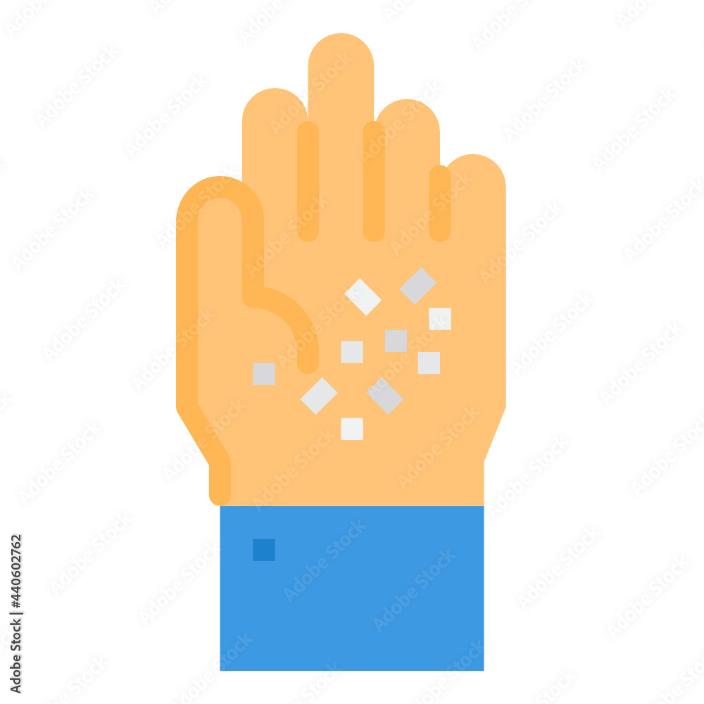 Obraz premium Microplastics flat icon