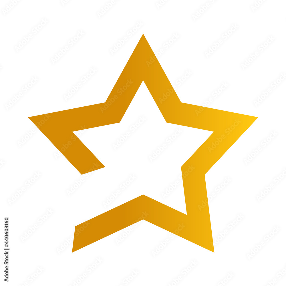 Illustration Vector Graphic of Golden Star Logo. Perfect to use for Technology Company Illustration Vector Graphic of Golden Star Logo. Perfect to use for Technology Company