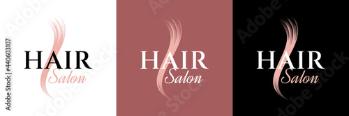 Stylish hair salon logo