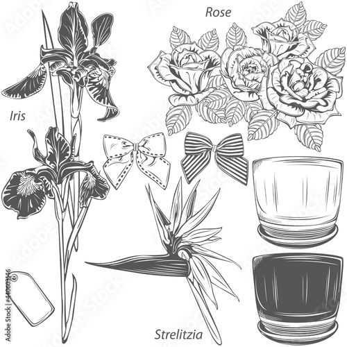 Cachepot with Different Flowers