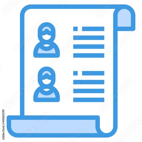 Human Resource blue outline icon