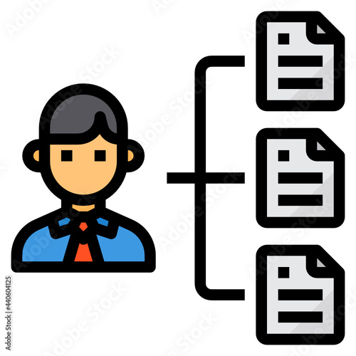 Organize filled outline icon
