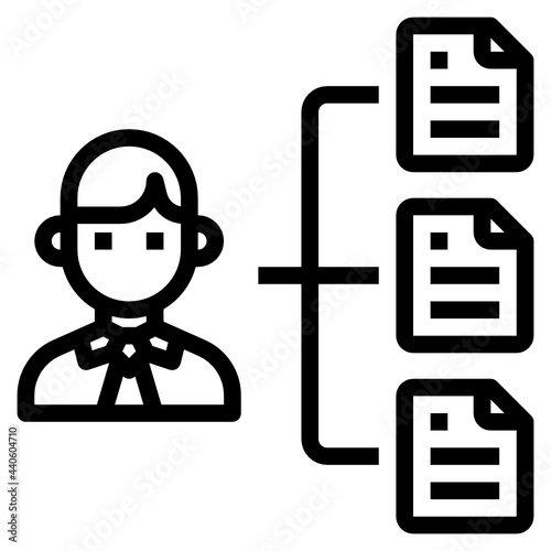 Organize outline icon