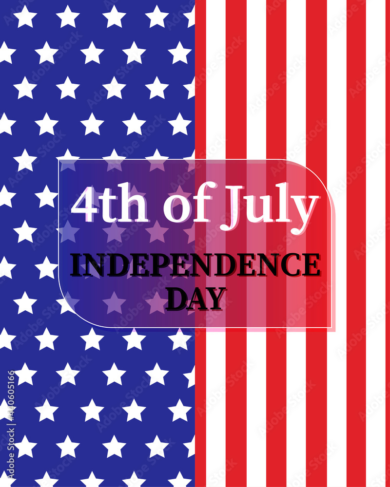Independence Day in the colors of the national flag, July 4 American Freedom. Vector illustration