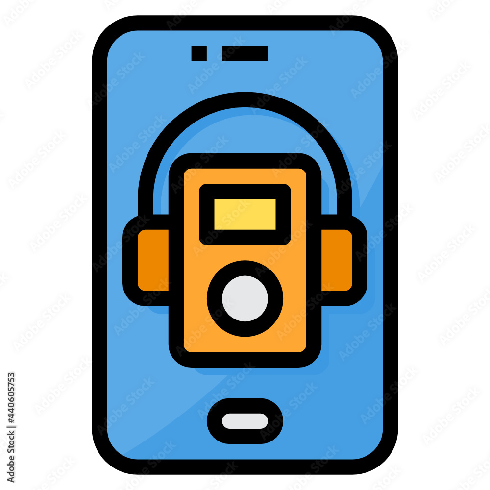Music Player filled outline icon Music Player filled outline icon