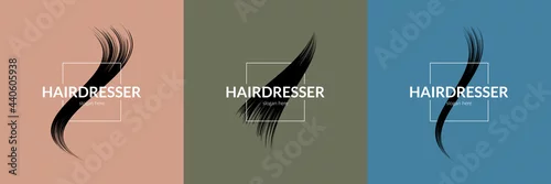 Obraz Trendy hairdresser logo