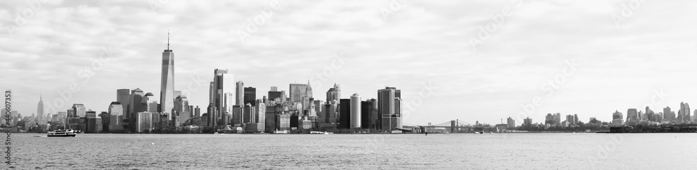 Panoramic View of Manhattan from Hudson River, New York, United States of America