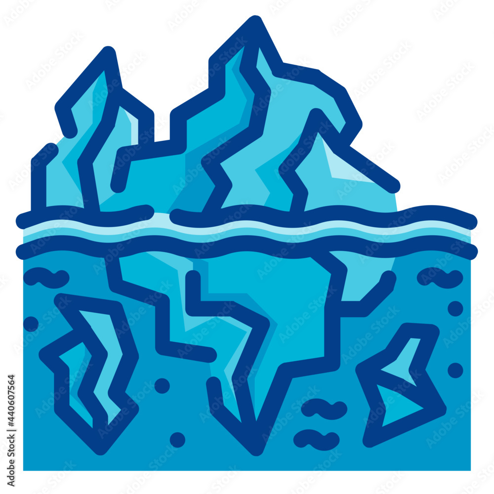 iceberg line icon iceberg line icon