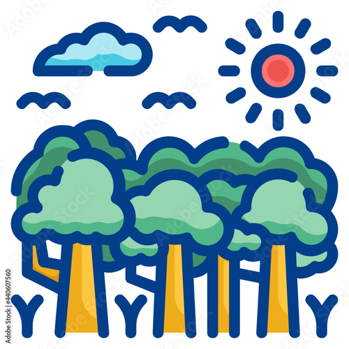 forest line icon