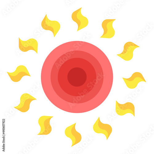 sun flat icon