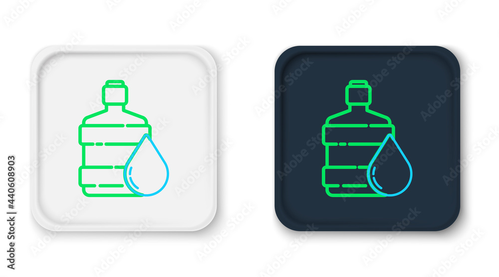 Line Big bottle with clean water icon isolated on white background. Plastic container for the cooler. Colorful outline concept. Vector Line Big bottle with clean water icon isolated on white background. Plastic container for the cooler. Colorful outline concept. Vector