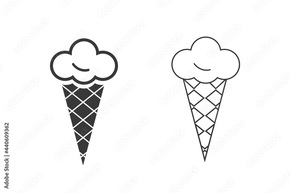 Ice cream icon set vector design template Ice cream icon set vector design template