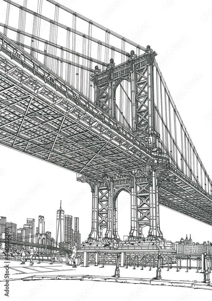 New York Architectural sketch