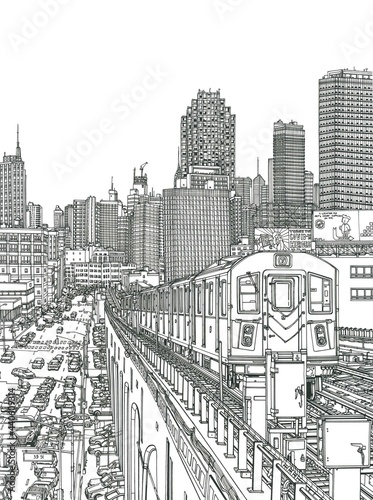 New York Architectural sketch