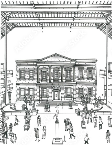New York Architectural sketch
