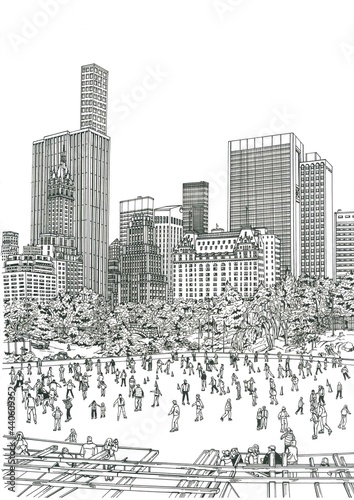 New York Architectural sketch