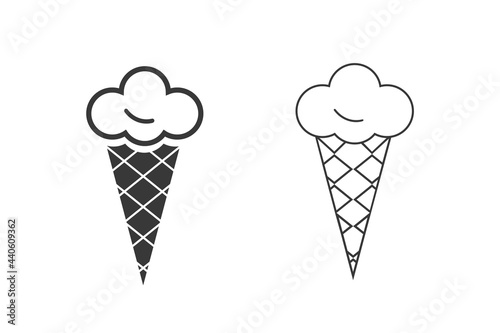 Ice cream icon set vector design template