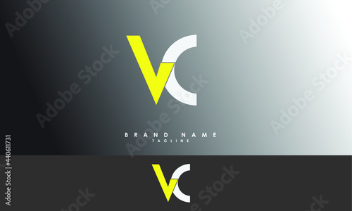 Alphabet letters Initials Monogram logo VC, CV, V and C