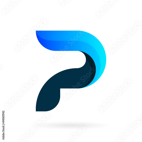 letter p vector logo design with modern concept