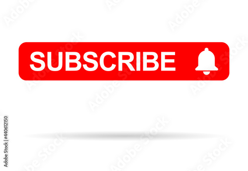 Subscribe web button, social media icon vector illustration, internet website symbol, isolated sign