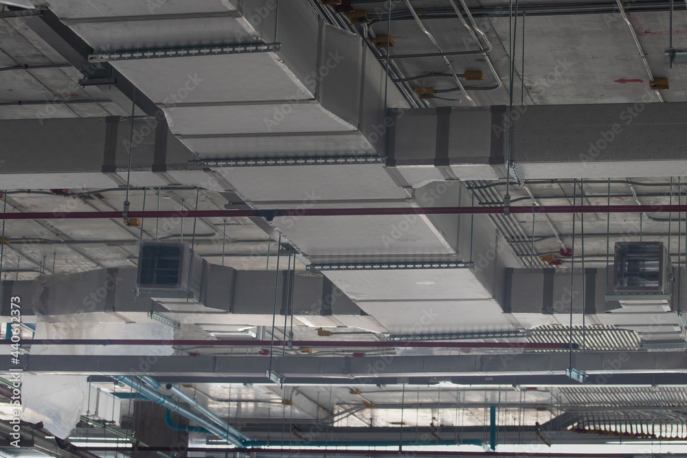 Typical installtion for mechanical and electrical system , MPE work ,firefighting springker system in construction building Typical installtion for mechanical and electrical system , MPE work ,firefighting springker system in construction building