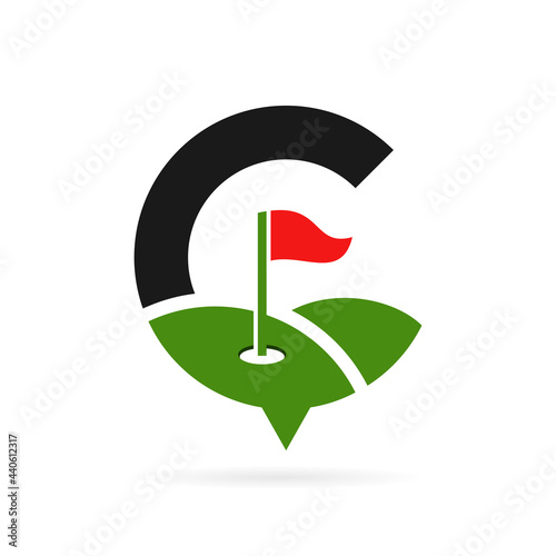 letter c golf logo
