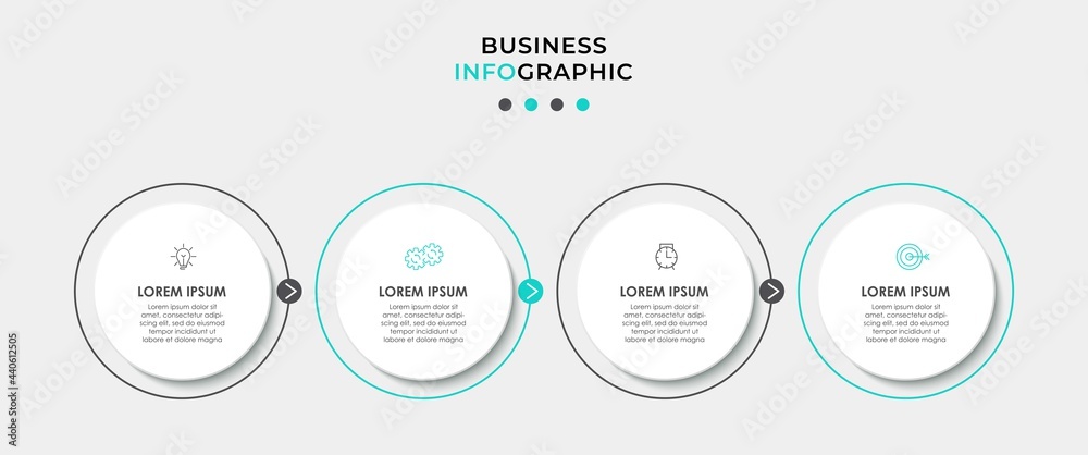 Vector Infographic design business template with icons and 4 options or steps. Can be used for process diagram, presentations, workflow layout, banner, flow chart, info graph Vector Infographic design business template with icons and 4 options or steps. Can be used for process diagram, presentations, workflow layout, banner, flow chart, info graph