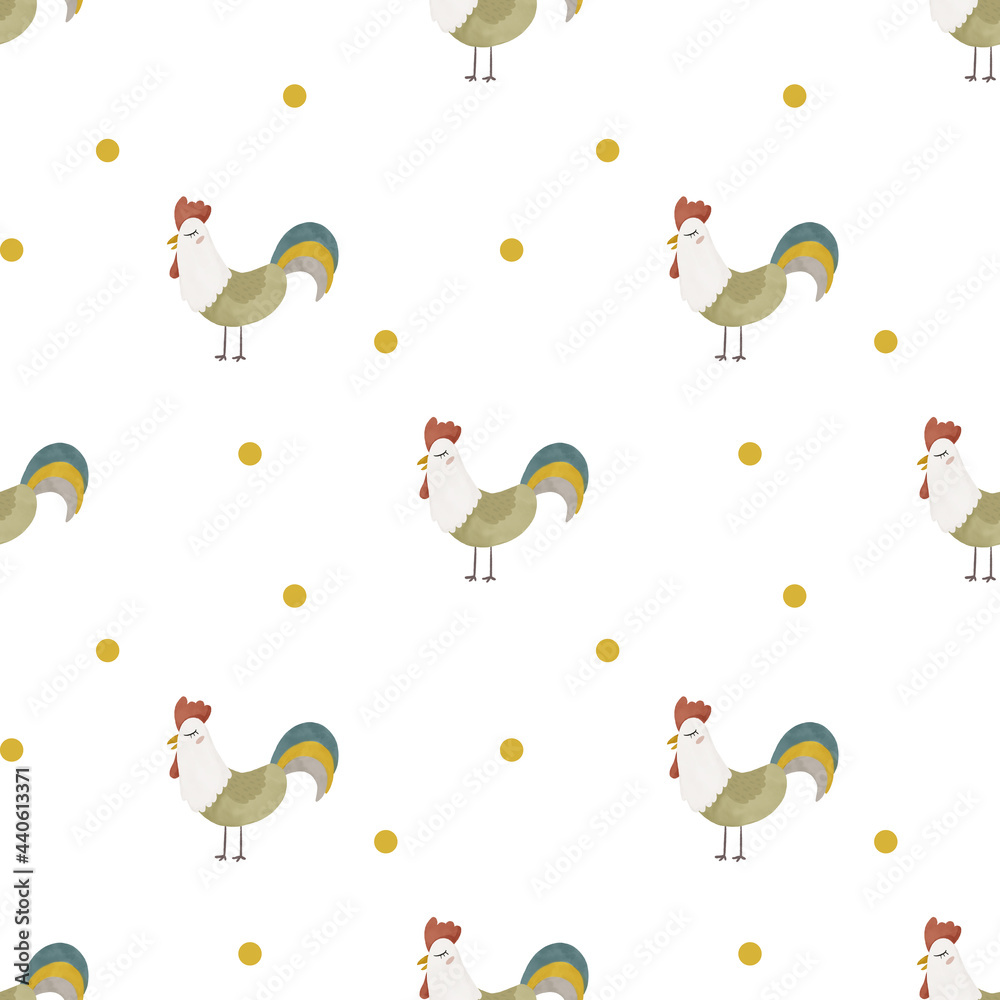 Farmhouse seamless pattern, Farm animals seamless pattern, Cute animals, cow, horse, bird, pig, rabbit, sunflower for scrapbooking, fabric, print Farmhouse seamless pattern, Farm animals seamless pattern, Cute animals, cow, horse, bird, pig, rabbit, sunflower for scrapbooking, fabric, print