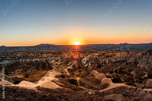 sunset over the desert