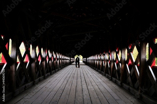 people on the bridge