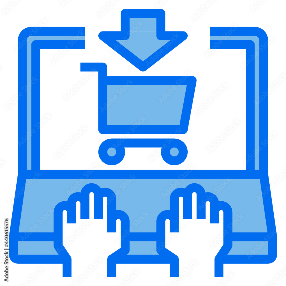 hands blue line icon hands blue line icon