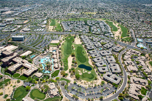 Multi-Family housing viewed from above in sunny Scottsdale, Arizona