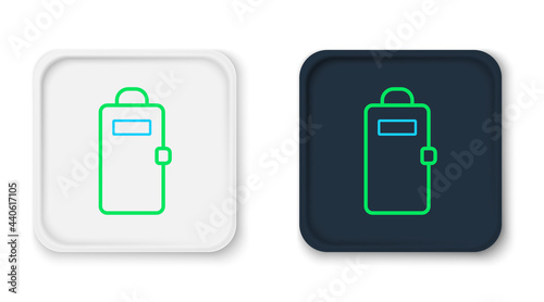 Line Police assault shield icon isolated on white background. Colorful outline concept. Vector