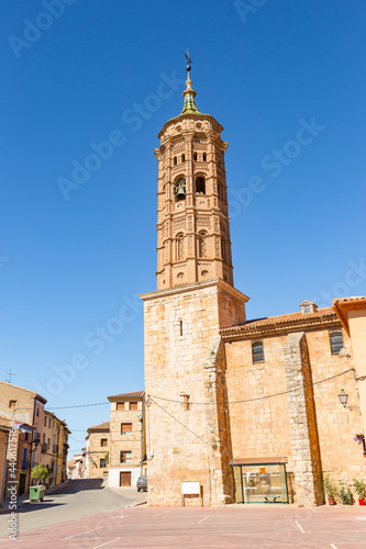 parish church of the Assumption of Our Lady in Baguena town, province of Teruel, Aragon, Spain photo