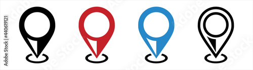 Free Download Set of location icons. Pin Location icons. Point of location. Modern map markers. Vector illustration on a white background. - GFXLoad