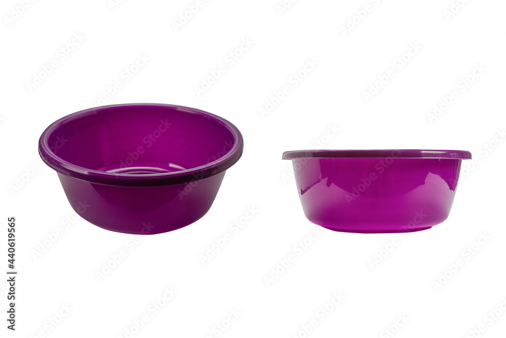 Purple hand basin isolated on white Purple hand basin isolated on white