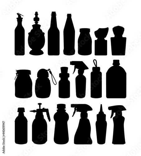 Bottle silhouettes. Good use for symbol, logo, icon, mascot, or any design you want