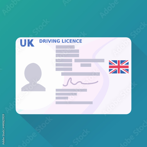 UK driver's license Post Brexit version (flat design) photo