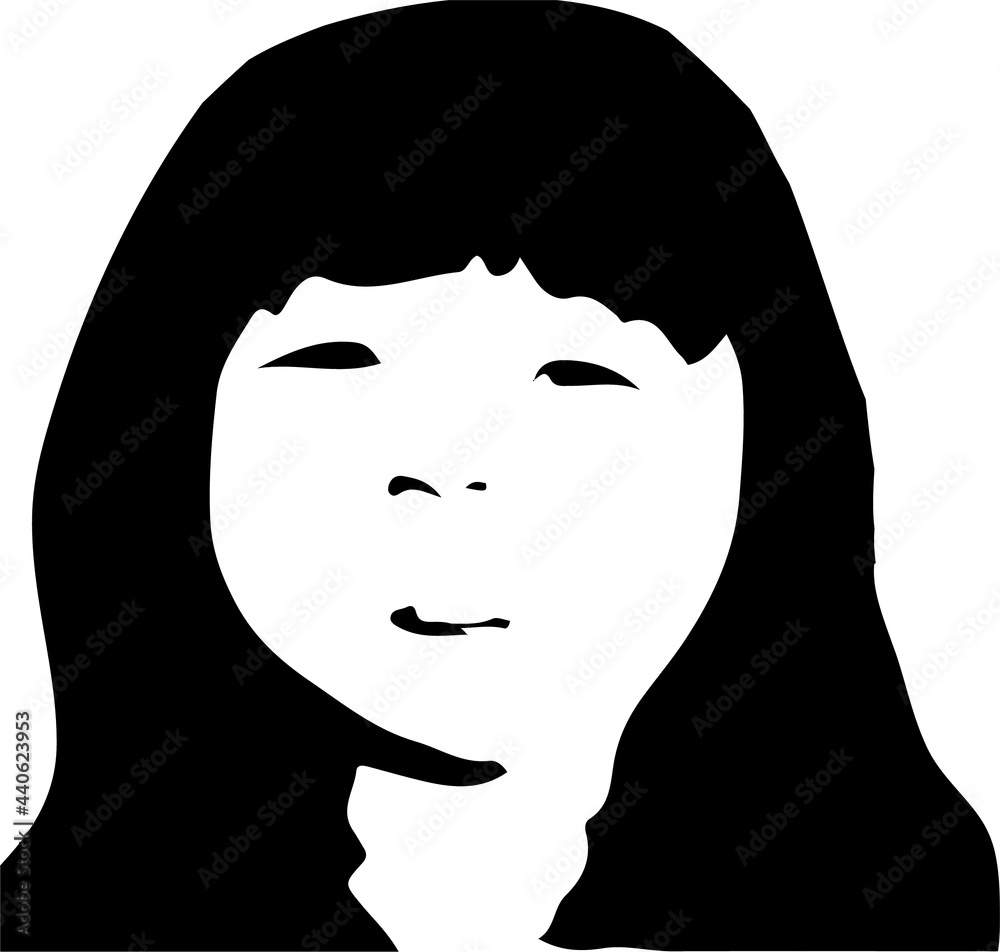 girl face vector illustration isolated on background girl face vector illustration isolated on background