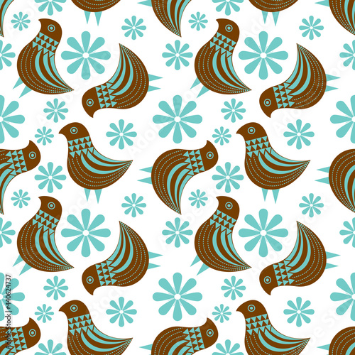 seamless pattern with birds