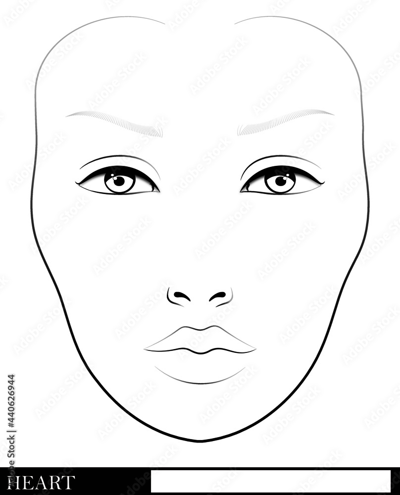 Face chart for make up artist Face chart for make up artist