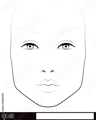 Face chart for make up artist