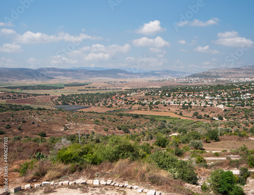 Scenic view from Zippori National Park. Galilee, Israel