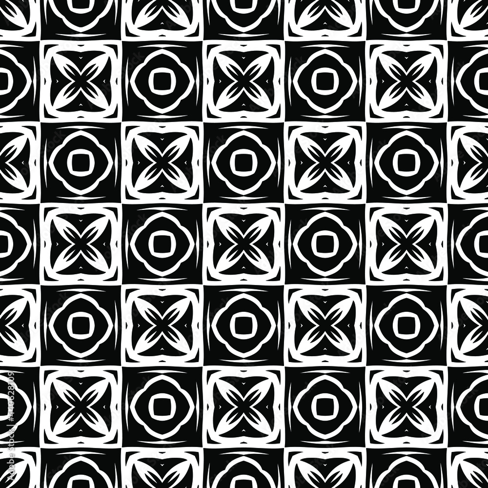 floral seamless pattern background. Geometric ornament for wallpapers and backgrounds. pattern with Black and white color. floral seamless pattern background. Geometric ornament for wallpapers and backgrounds. pattern with Black and white color.