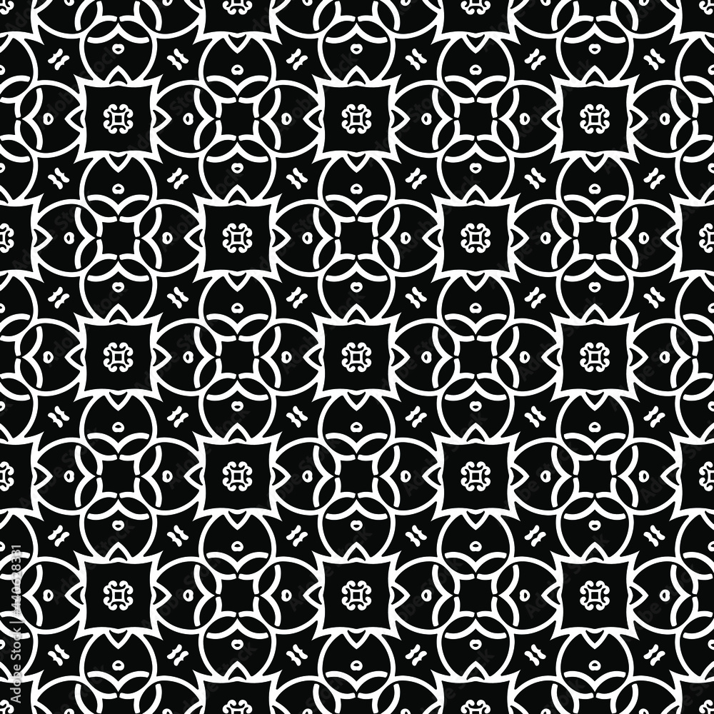 floral seamless pattern background. Geometric ornament for wallpapers and backgrounds. pattern with Black and white color. floral seamless pattern background. Geometric ornament for wallpapers and backgrounds. pattern with Black and white color.