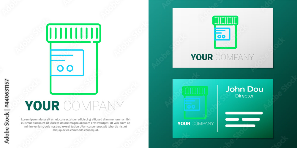 Line Medicine bottle and pills icon isolated on white background. Bottle pill sign. Pharmacy design. Colorful outline concept. Vector Line Medicine bottle and pills icon isolated on white background. Bottle pill sign. Pharmacy design. Colorful outline concept. Vector